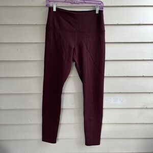 LYSSE Signature Center Seam Legging, Merlot Red- Medium
